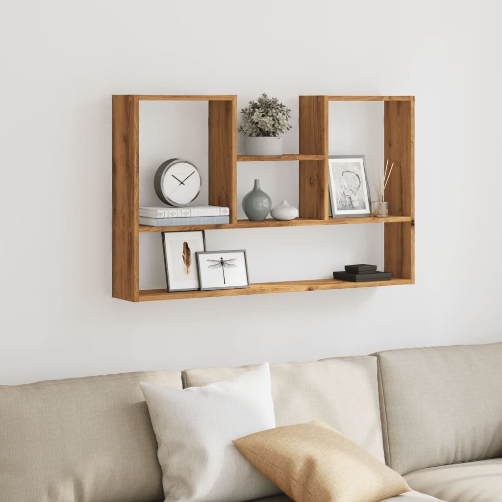 vidaXL Regal Wandregal Artisan-Eiche 99x15x60 cm günstig online kaufen