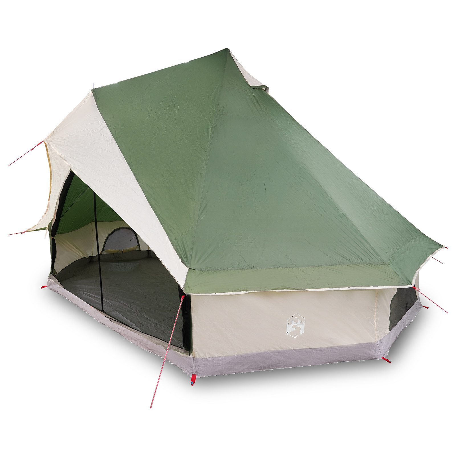 vidaXL Tipi-Zelt Familienzelt Tipi Grün für günstig online kaufen