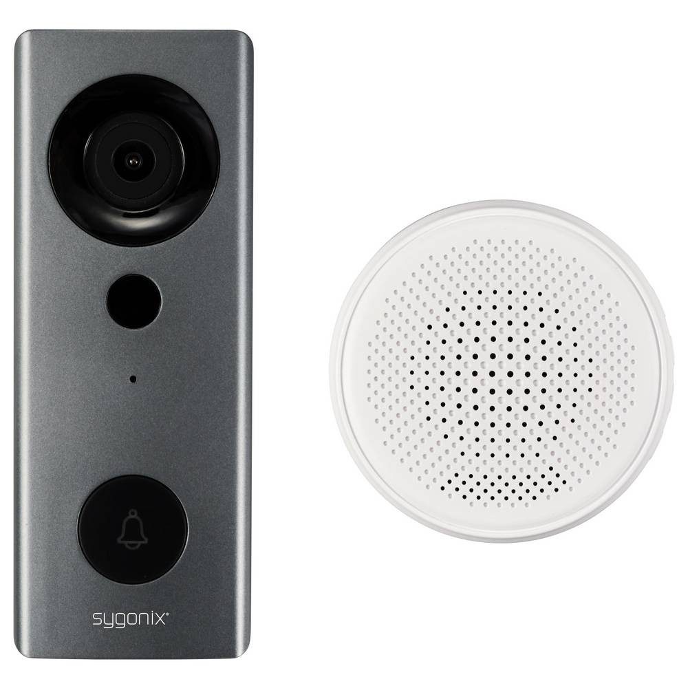 Sygonix Video-Türsprechanlage IP-Video-Türsprechanlage WLAN, Funk Grau, Weiß SY-6721068