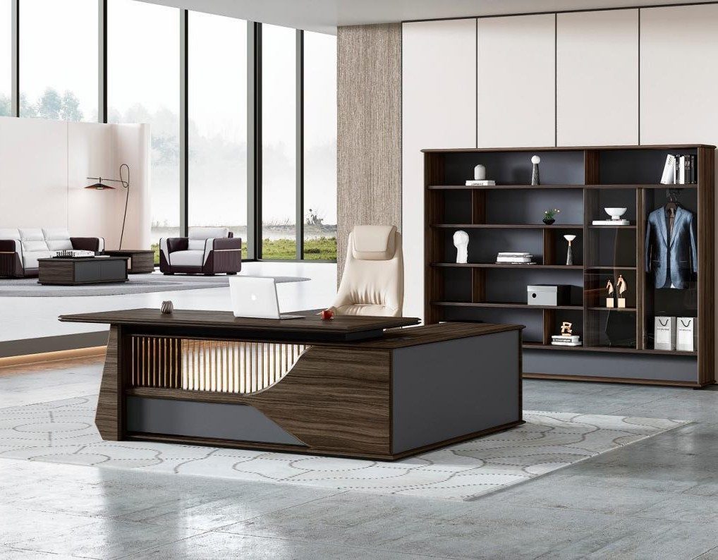 Xlmoebel Eckschreibtisch Designer Büro Schreibtisch Eleganter Eckschreibtisch Holz Sofort (Eckschreibtisch, 1-St., Eckschreibtisch 200 x 190 x 75 cm), Hergestellt in Europa