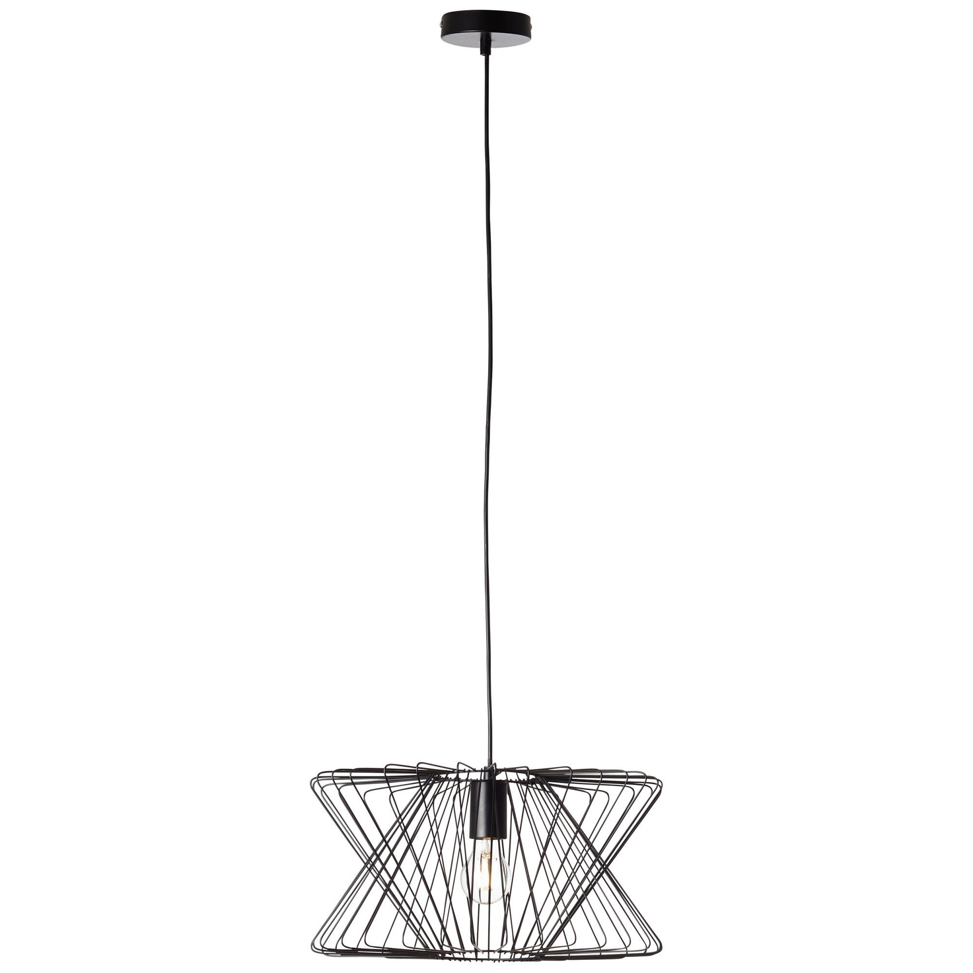 Lampe, geometrische Lightbox cm, E27, x Hängeleuchten, Leuchtmittel, kürzbar, 105 ohne 40 Metall, schwarz