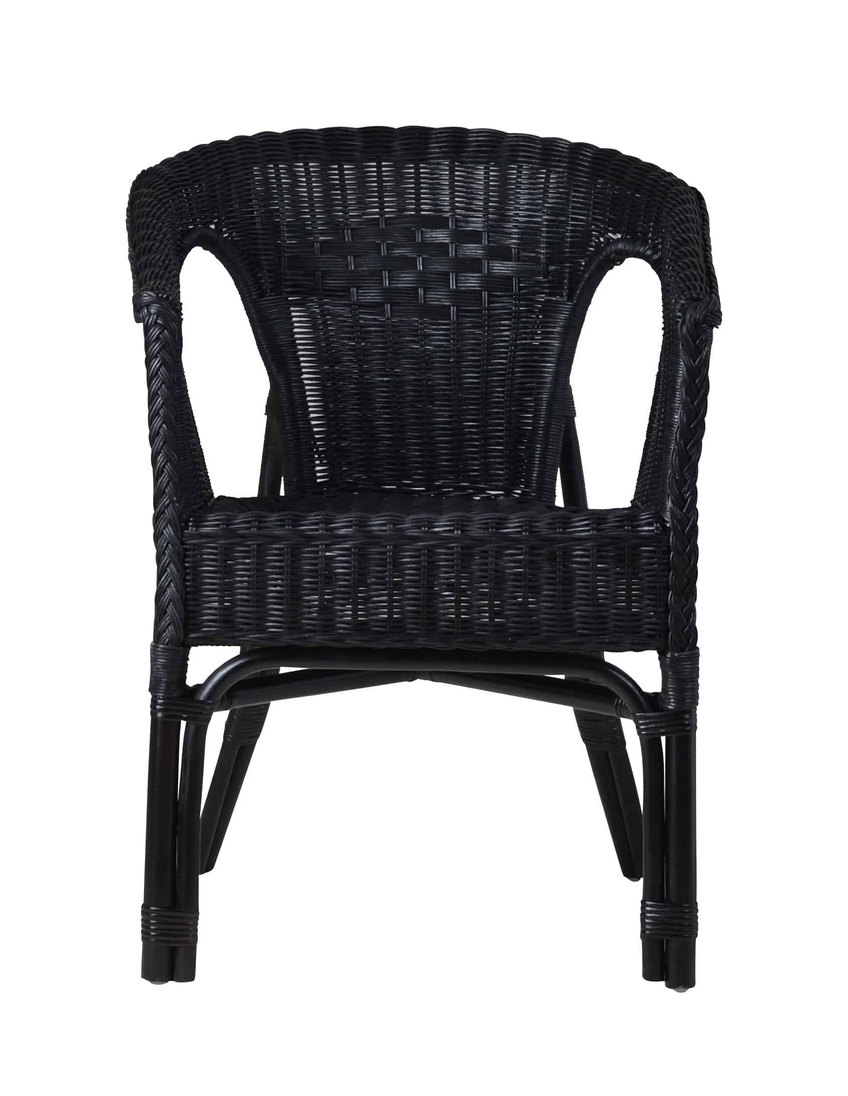 MiaMöbel Rattanstuhl Rattan, aus Rattangeflecht Schwarz günstig online kaufen