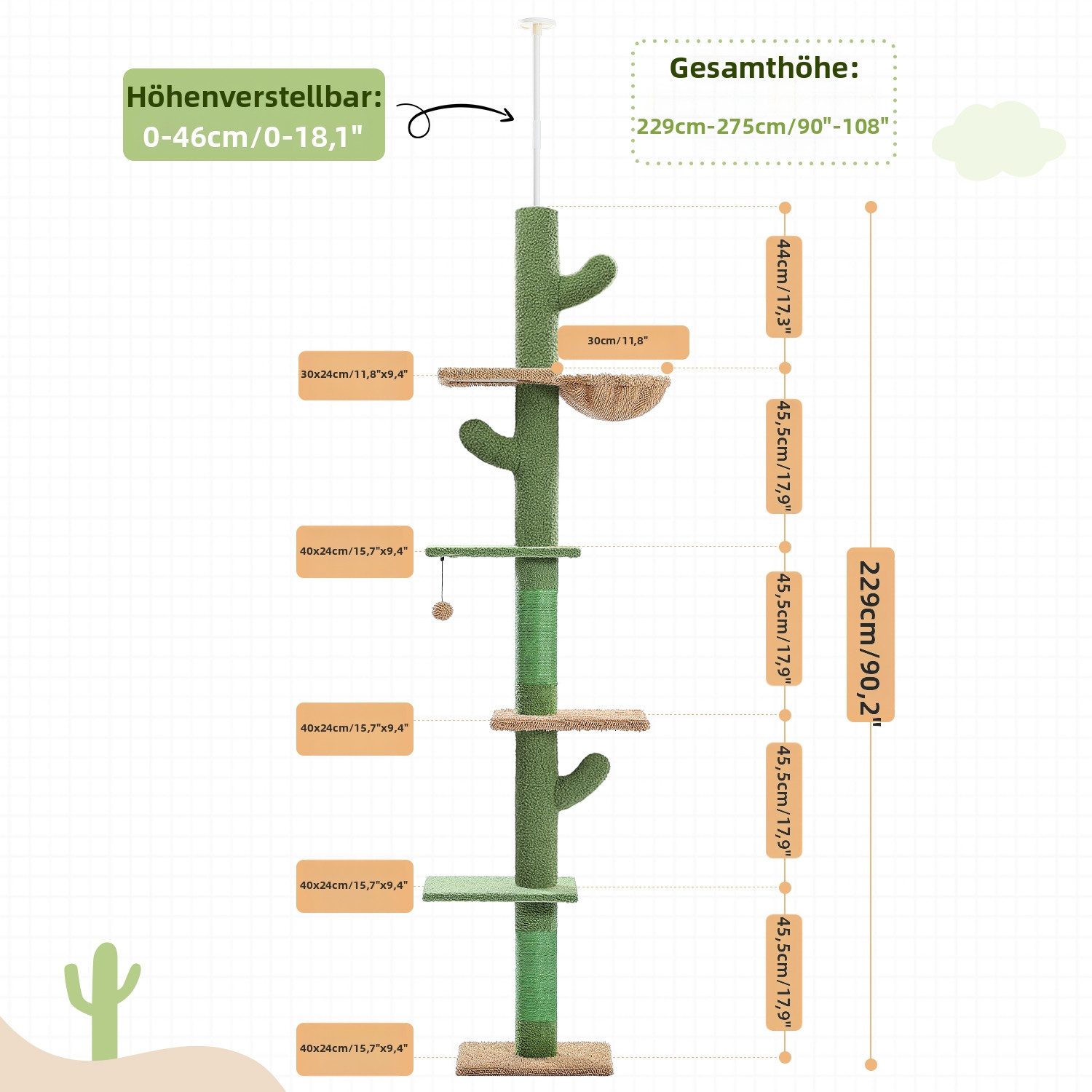PETEPELA Kratzbaum Kratzbaum deckenhoch