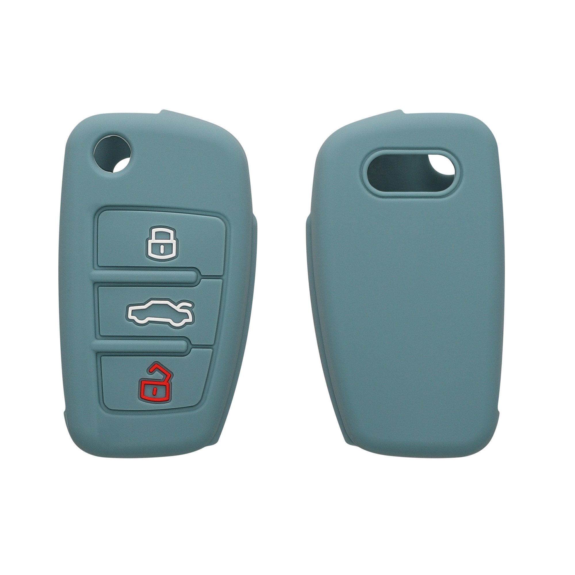 kwmobile Schlüsseltasche Autoschlüssel Silikon Hülle für Audi (1-tlg), Schlüsselhülle Schlüssel Case Cover