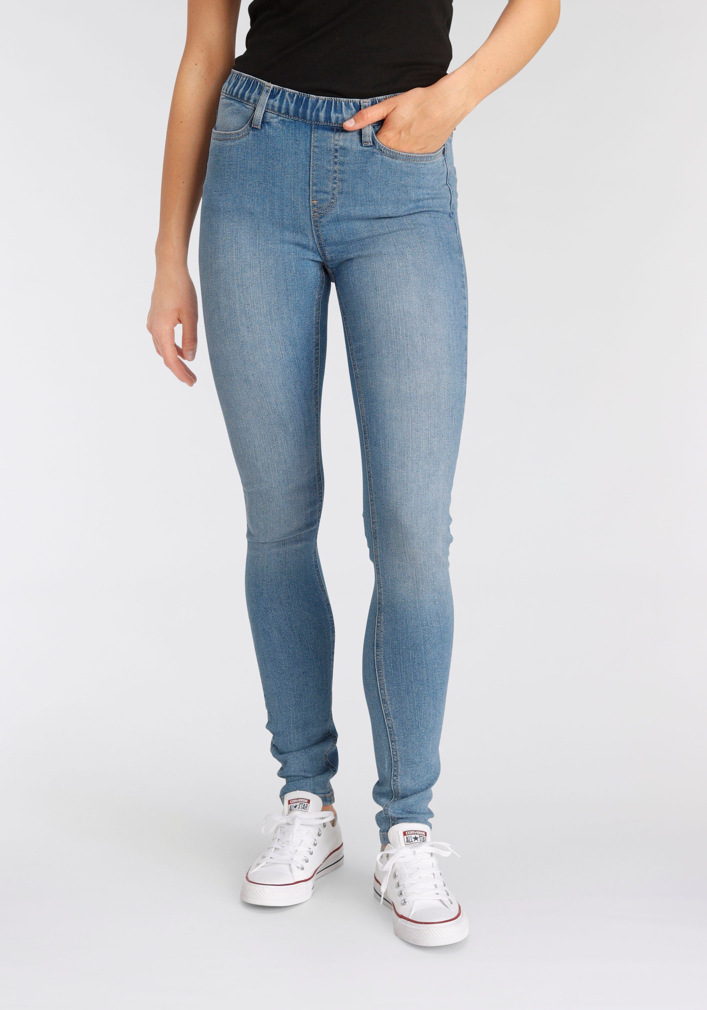 Flashlights Jeansjeggings (Packung, 2er-Pack) enge Passform, Röhrenjeans, Used-Look-Waschung, hohe Leibhöhe