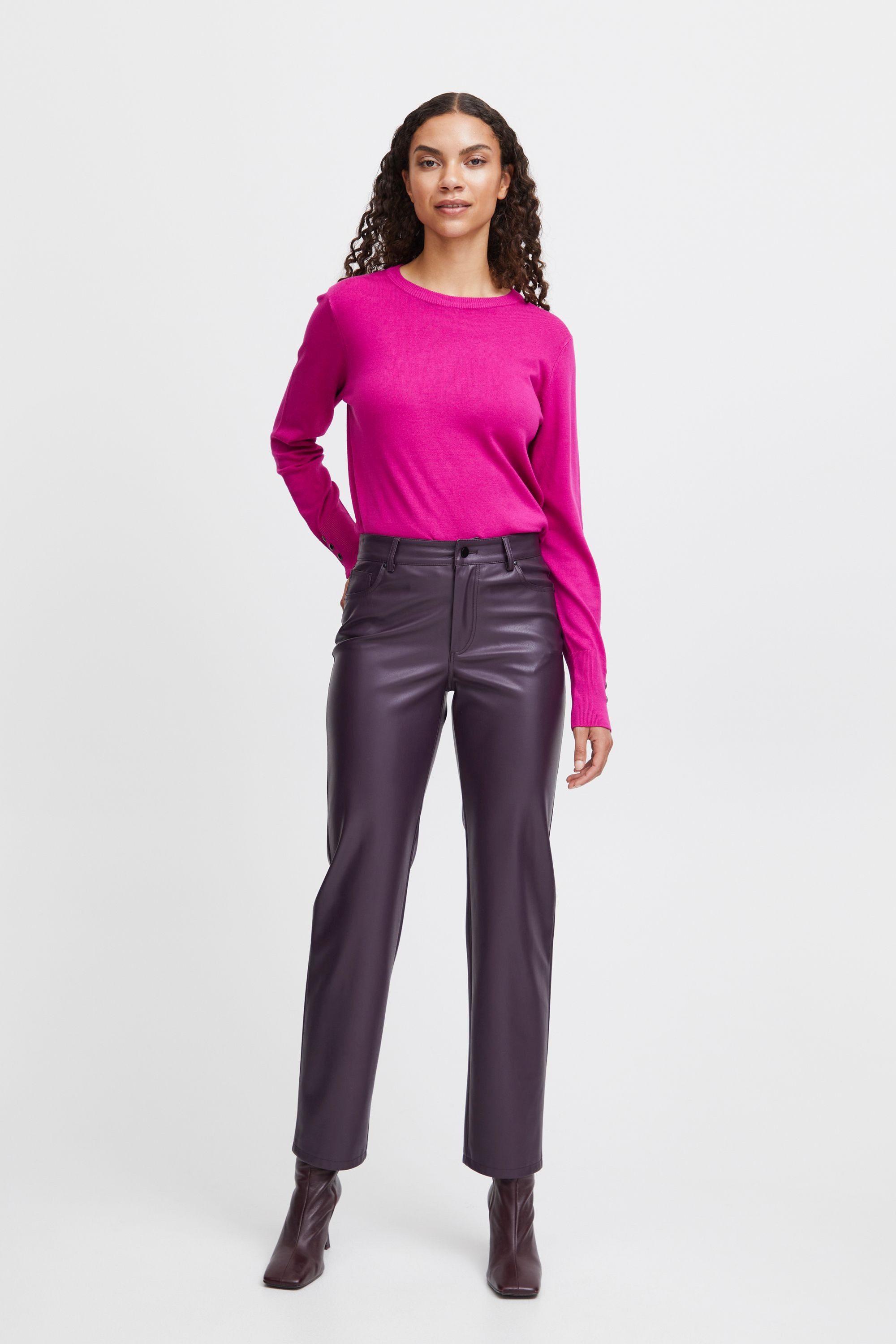 b.young Lederimitathose BYDAFANY STRAIGTH PANTS - günstig online kaufen