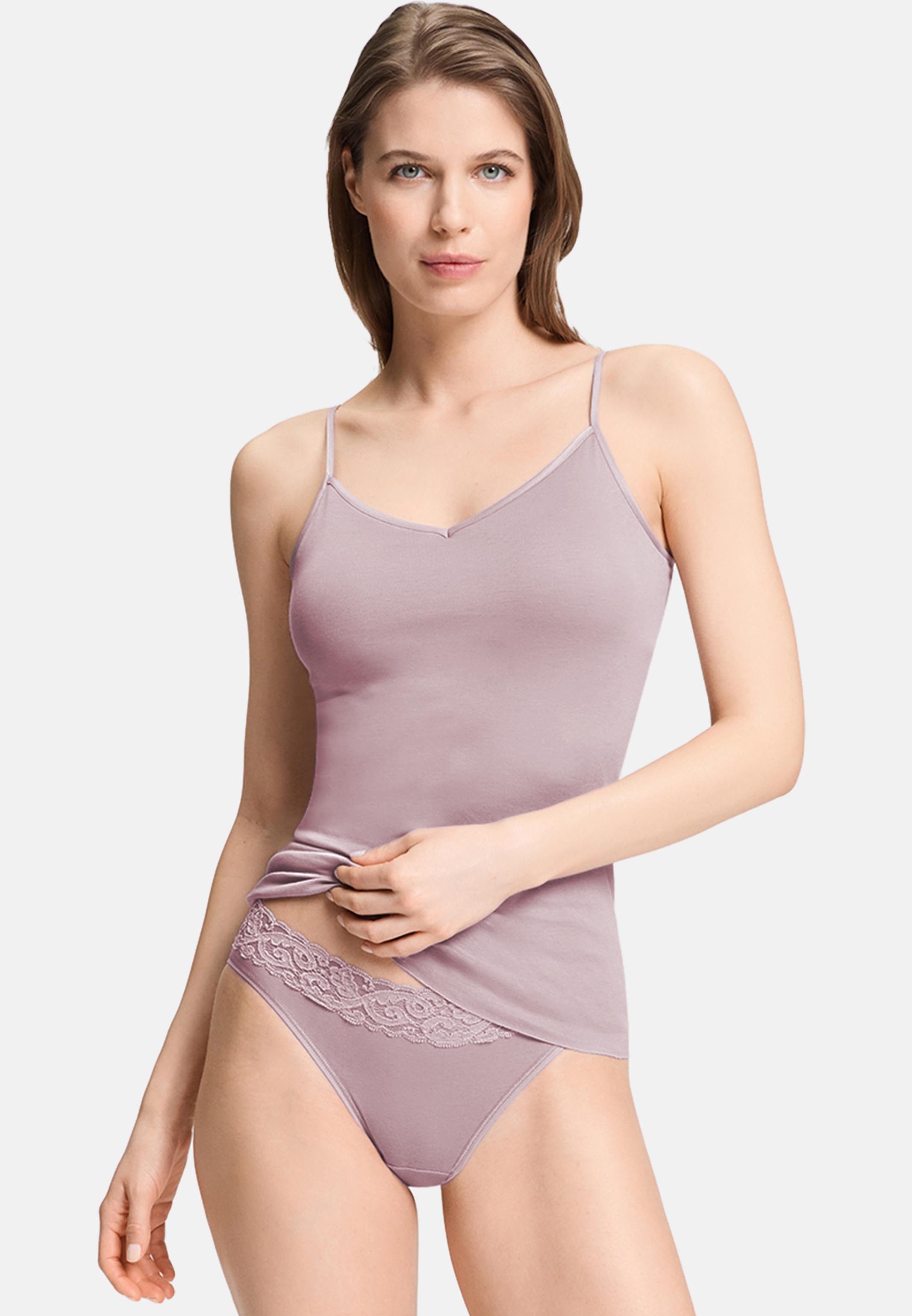 Hanro Unterhemd Cotton Seamless (1-St) Spaghetti Top - Baumwolle - Atmungsaktiv - Herausnehmbare Polster