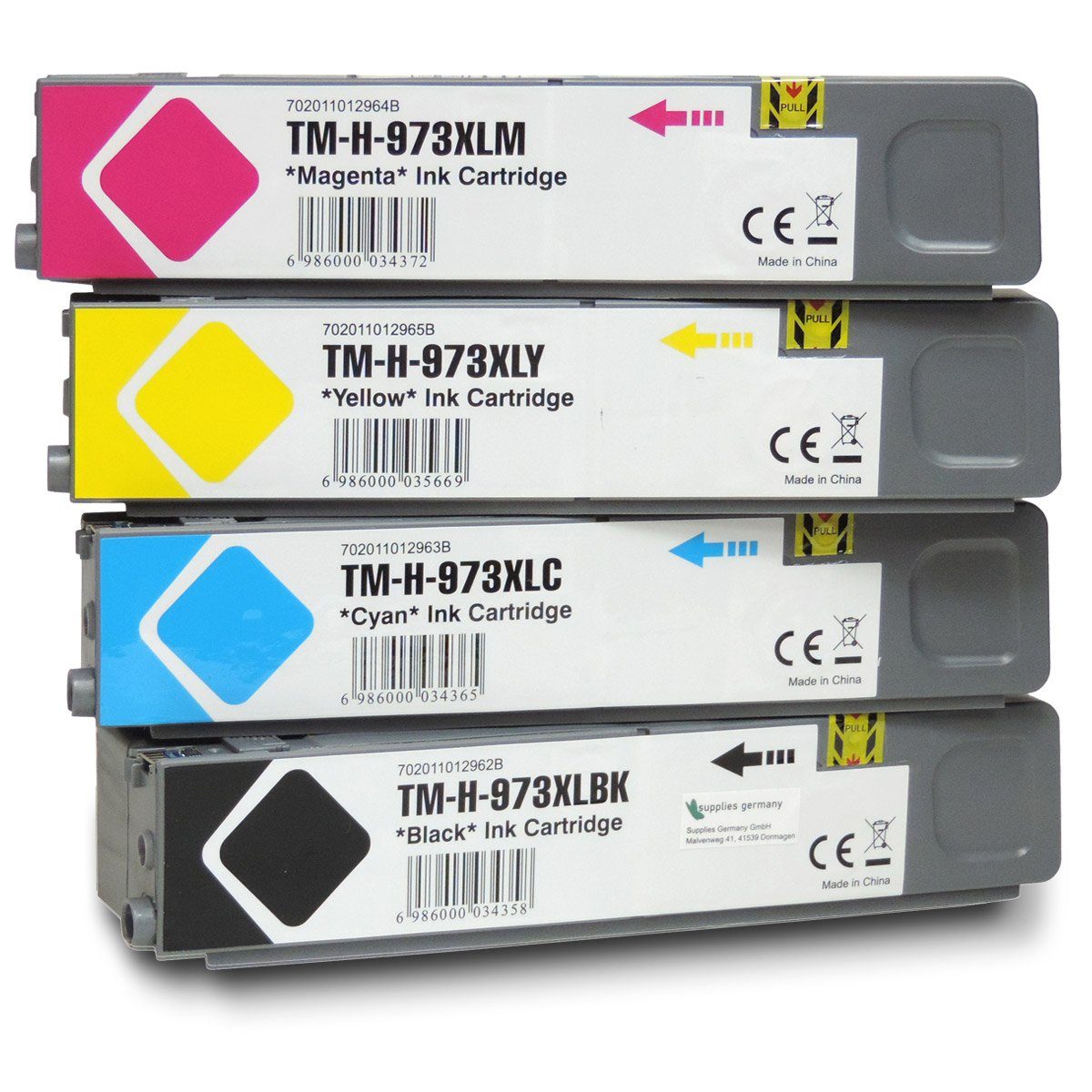 Gigao Tonerkartusche Kompatibel HP 973X Multipack 4-Farben (Schwarz, Cyan, Magenta, Gelb)
