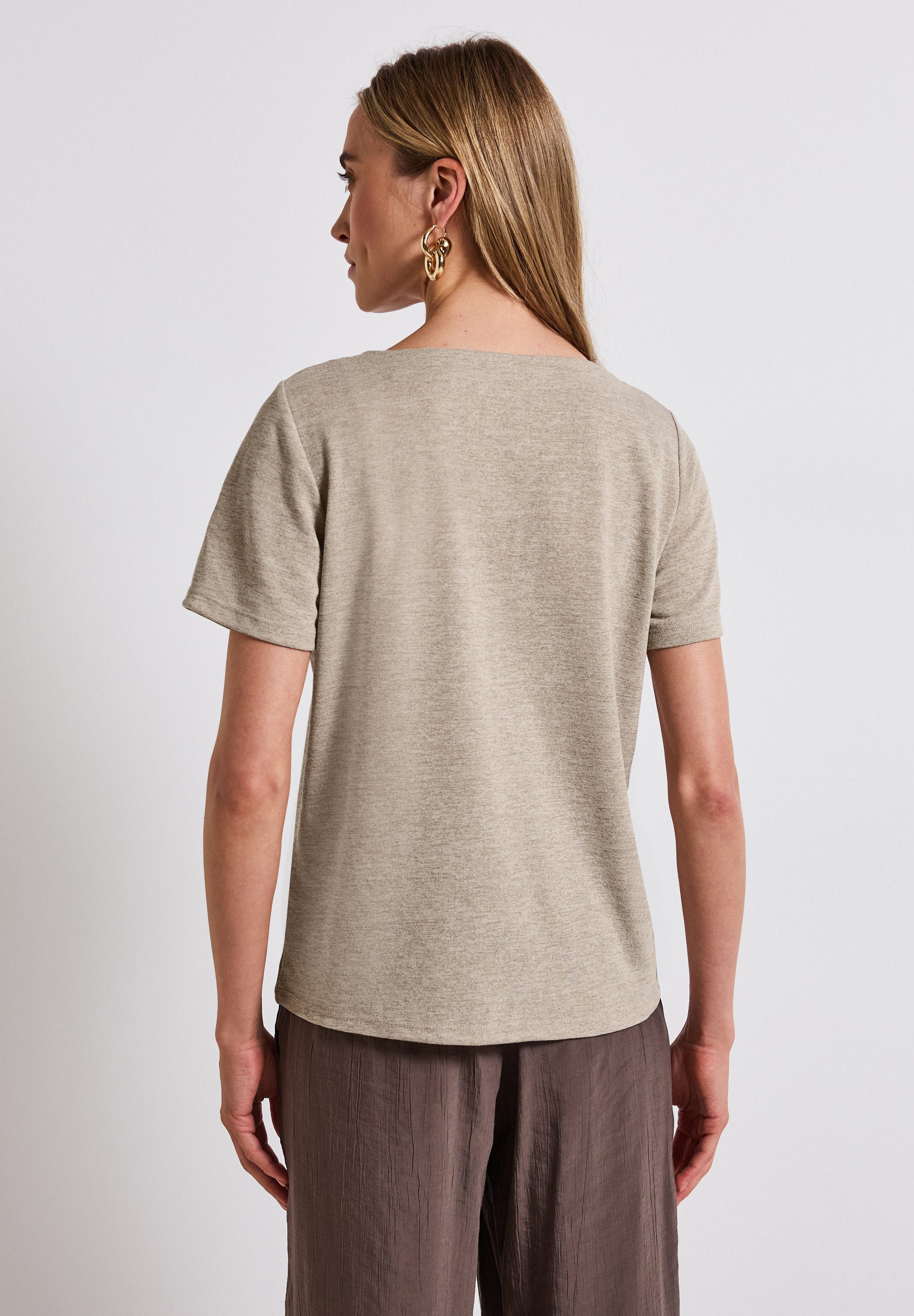 STREET ONE T-Shirt, aus elastischem Materialmix günstig online kaufen