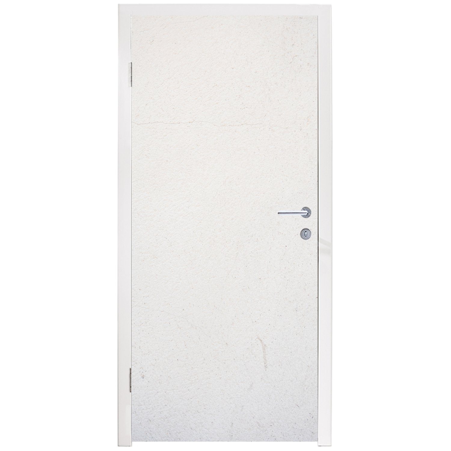 MuchoWow Beton Weiß, Türaufkleber, (1 75x205 bedruckt, Türtapete für - Matt, St), cm Fototapete Tür,