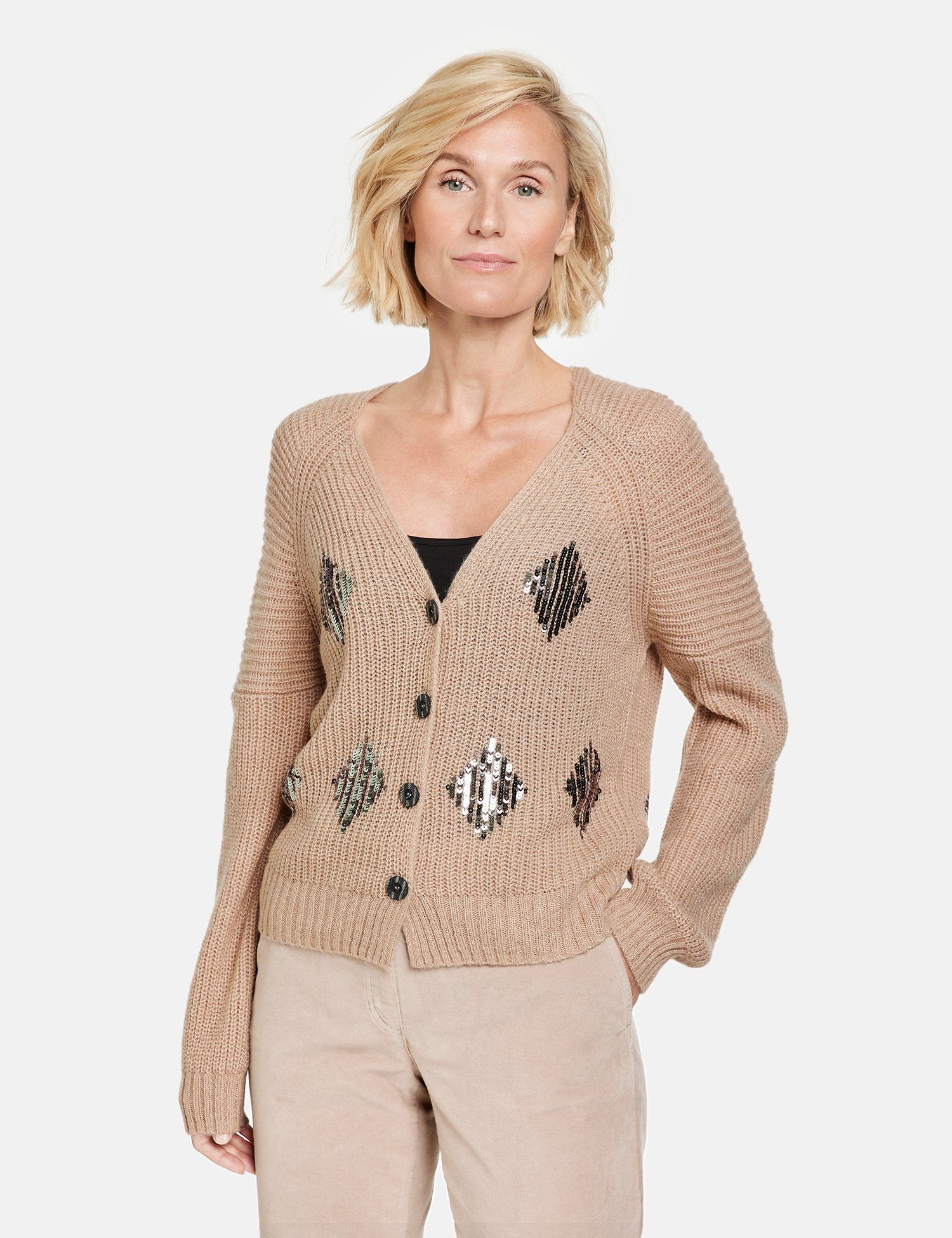 GERRY WEBER Cardigan Cardigan mit Pailletten-Dekor