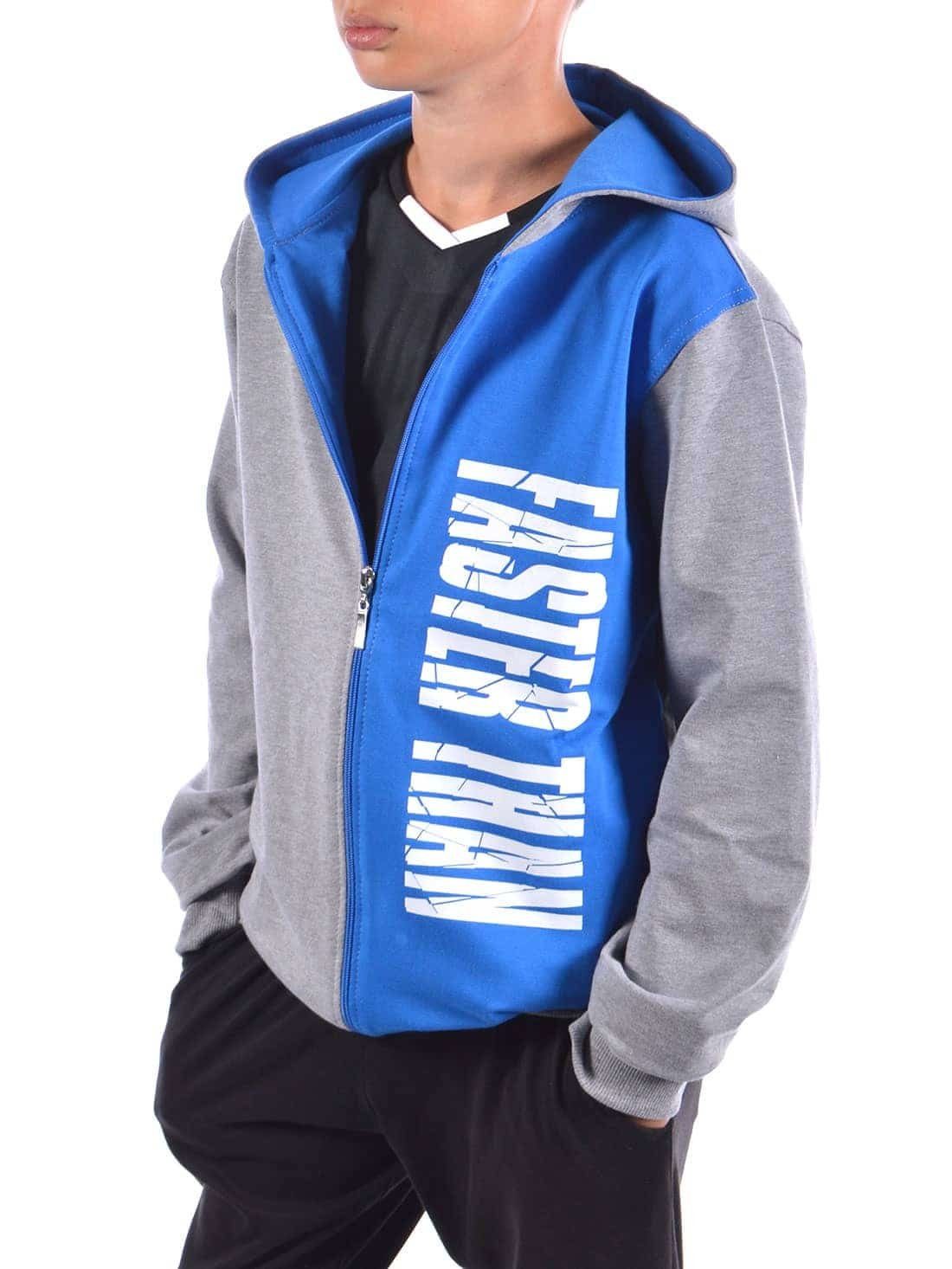 Hoodie Jungen Sweatjacke mit Logo Print