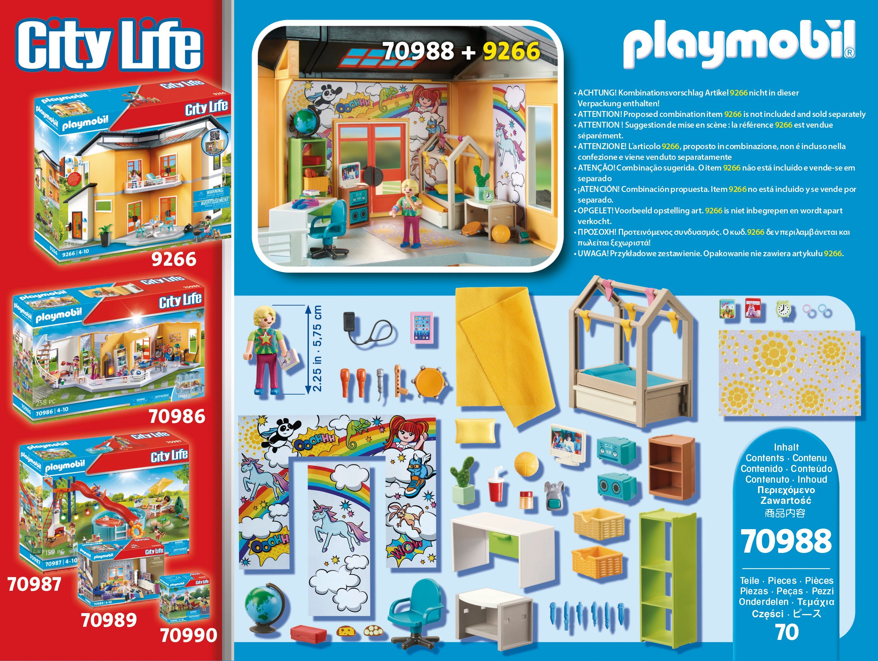 in Konstruktions-Spielset St), (70 (70988), Life, City Made Germany Playmobil® Jugendzimmer