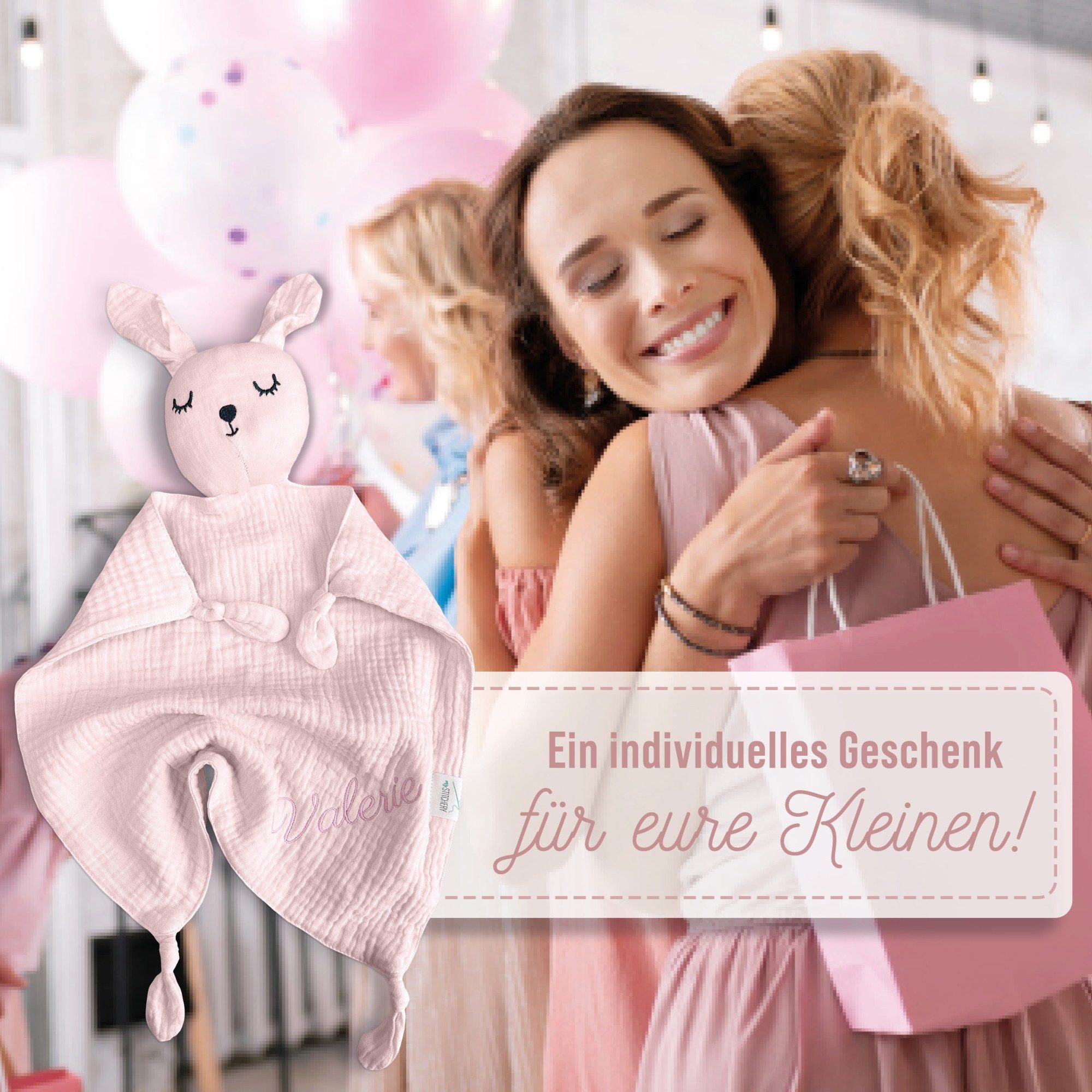 my STITCHERY Schnuffeltuch Musselin Schnuffeltuch fürs Baby mit Oeko-TEX® Standard 100, (1-tlg), Musselin-Stoff