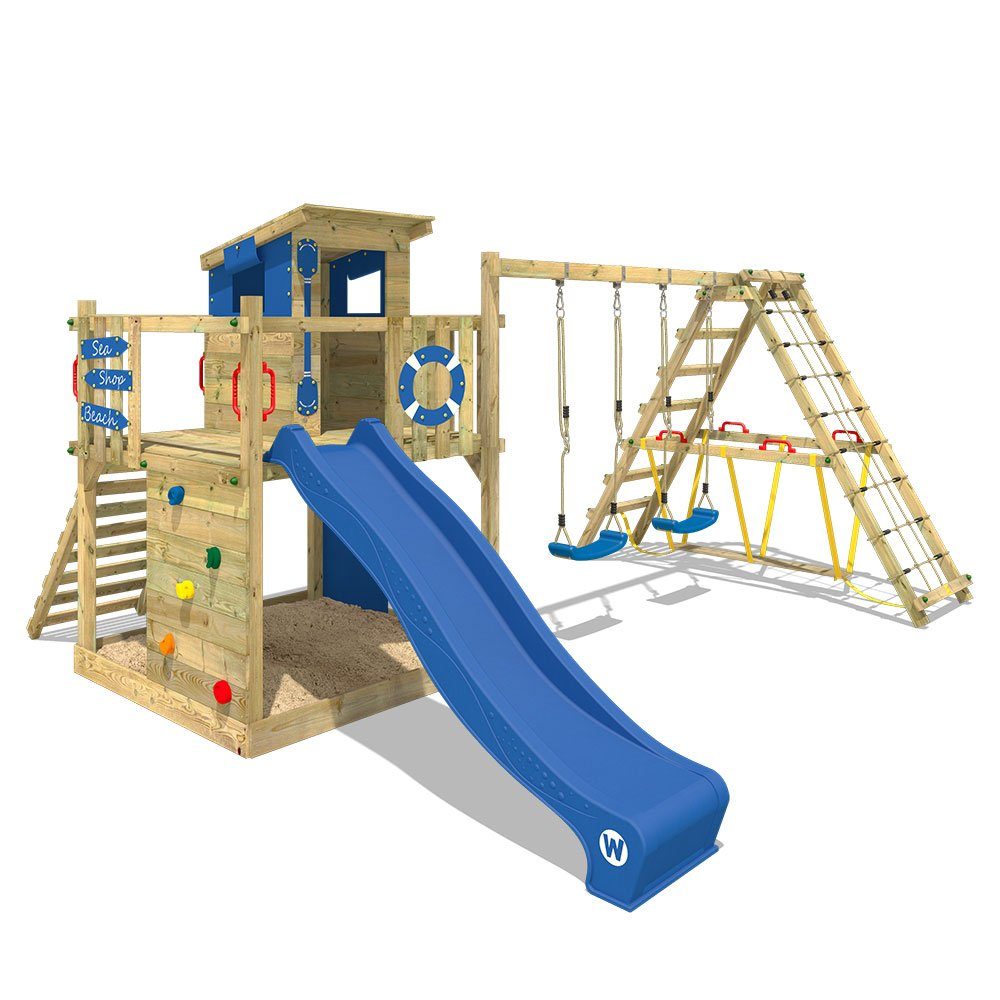 Wickey Spielturm »Klettergerüst Smart Surf mit Schaukel & blauer