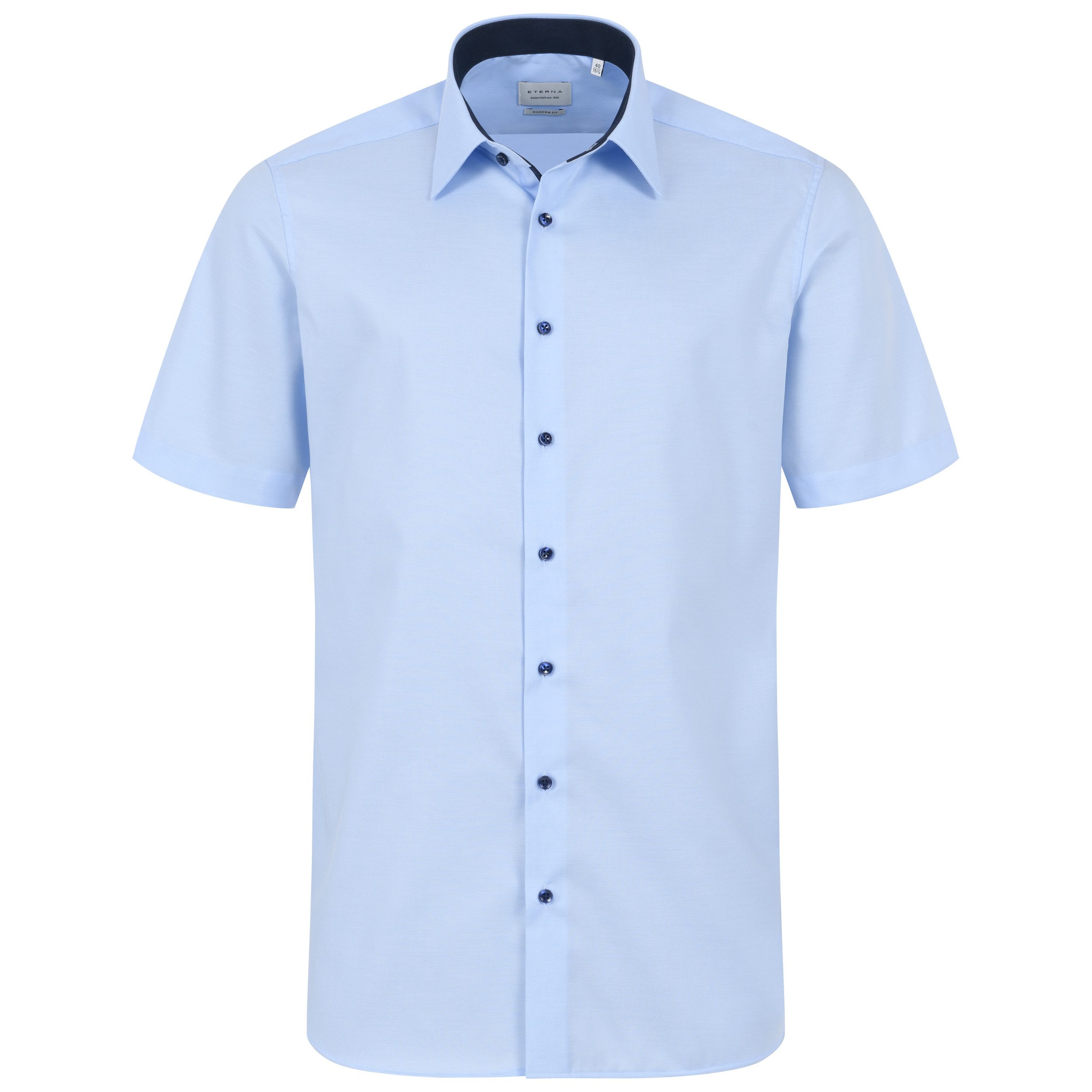 Eterna Kurzarmhemd Modern Fit, 100 % Baumwolle Bügelfrei
