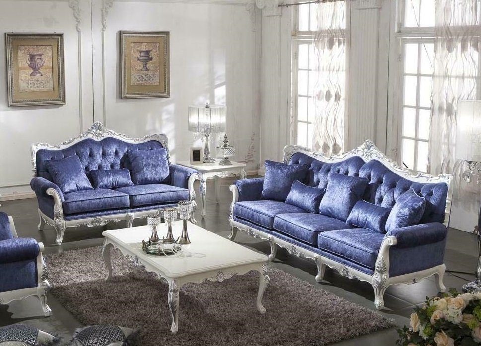 JVmoebel Sofa, Klassische Luxus Sofagarnitur 3+2 Komplett Set Barock Rokoko Sofa