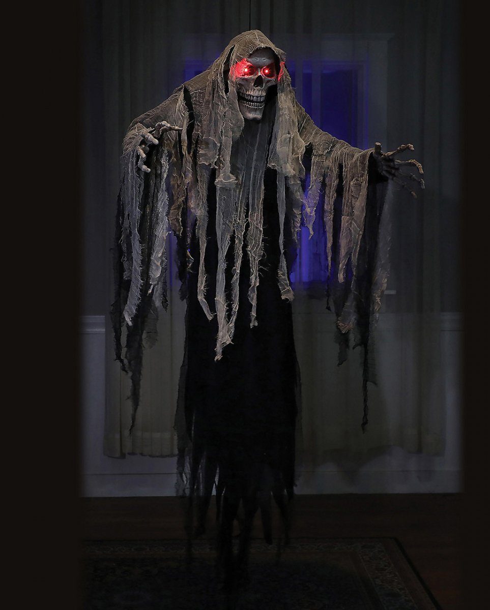 Horror-Shop Dekofigur Skelett Reaper Hängefigur mit Licht & Sound 182cm