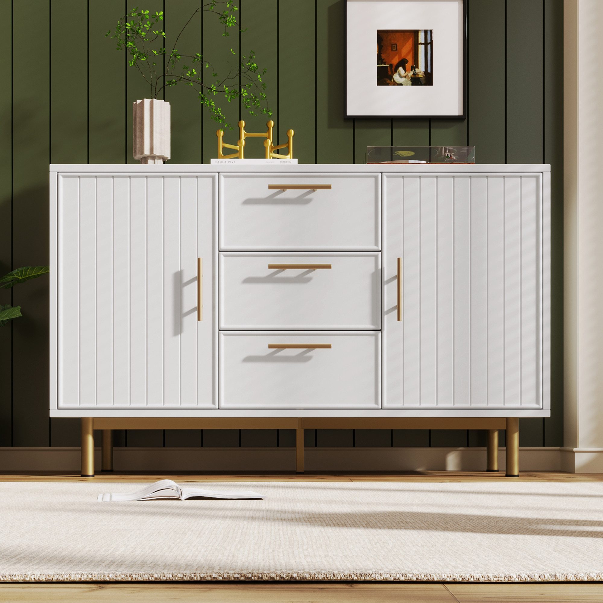 MODFU Sideboard Schubladenkommode (Beistellschrank, Aufbewahrungsschrank Si günstig online kaufen