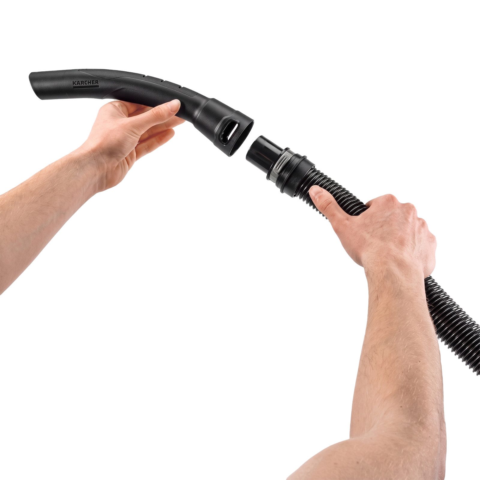 KÄRCHER Staubsaugerschlauch Original Kärcher 4,0 m Saugschlauch 6.906-241.0 Ersatzschlauch, Zubehör für Nass-/Trockensauger, Inkl. Bajonett-1.0- und Clip-1.0-Anschluss
