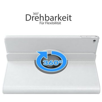 EAZY CASE Tablet-Hülle Rotation Case für Apple iPad Air 2 9,7 Zoll, Schutzhülle mit Sleep Wakeup Funktion Tablet Tasche kratzfest Weiß