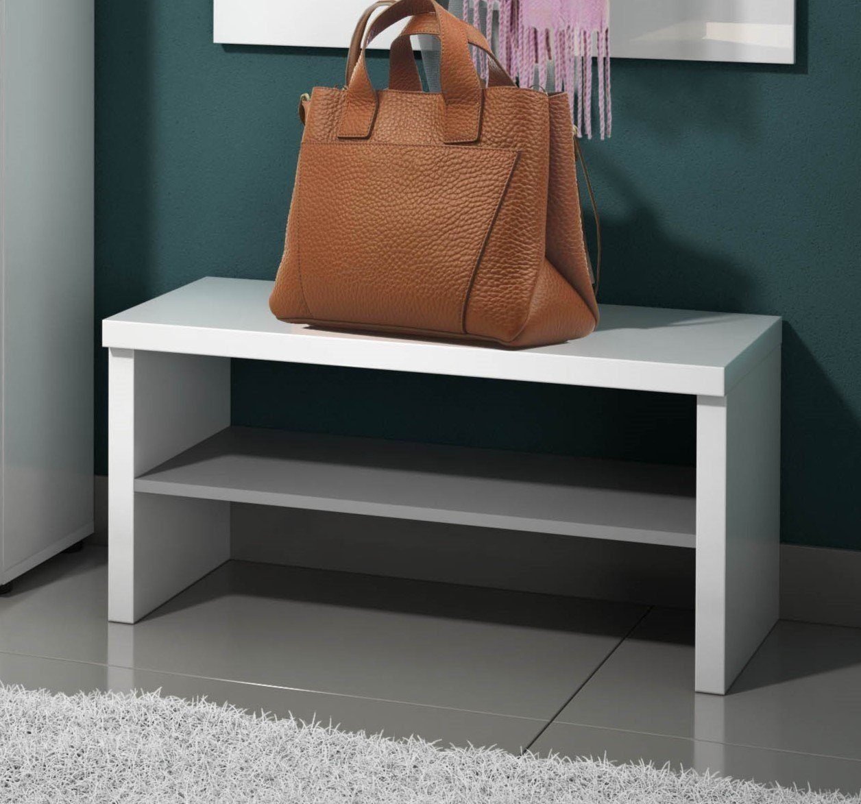 freiraum Schuhbank Atrium (1-St), in wei, Holzwerkstoff - 80x40x40cm (BxHxT)