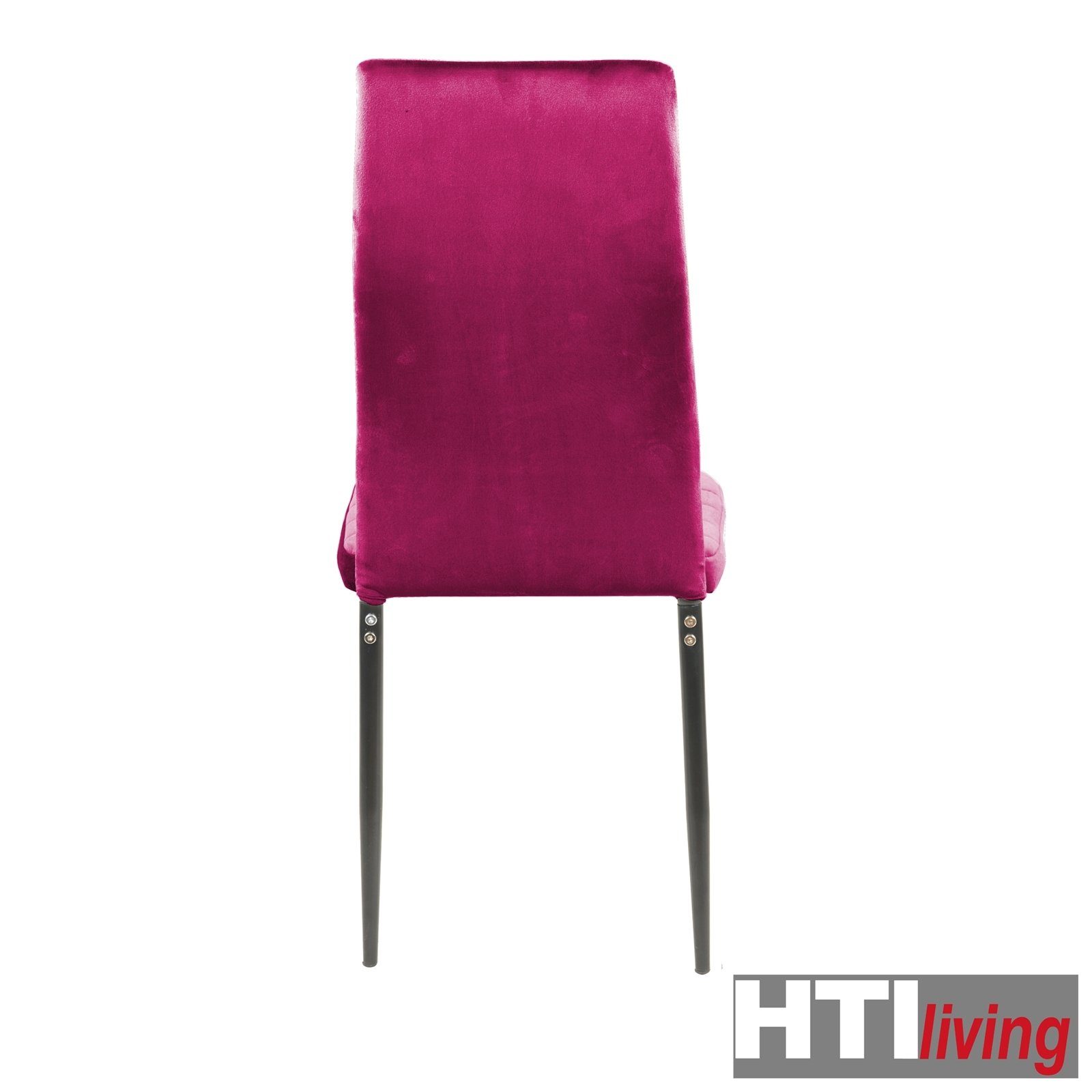 HTI-Living Esszimmerstuhl 2 (Set, 2er-Set Stuhl St), Pink Velvet Esszimmerstuhl Samt Memphis