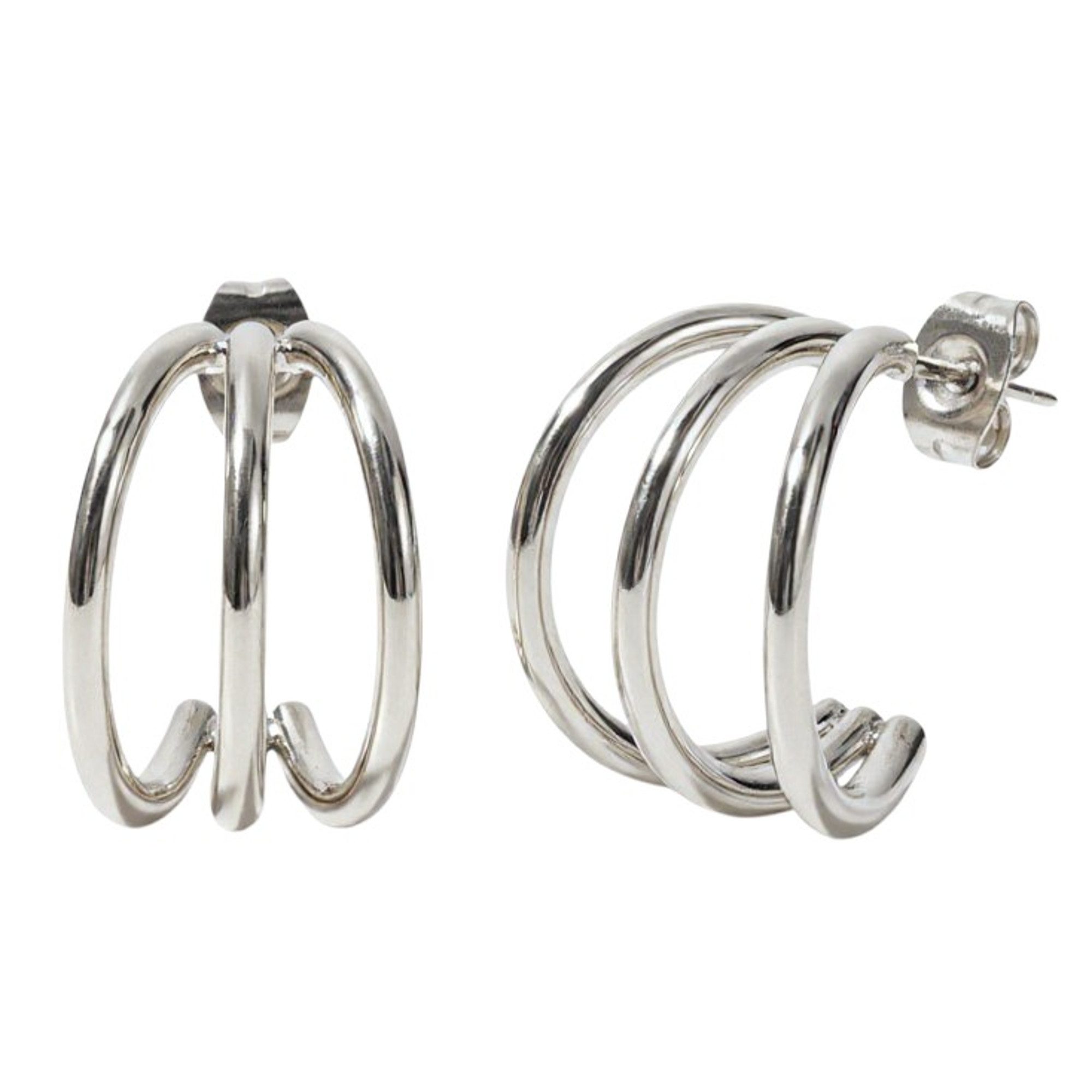 KARMA Paar Creolen Ohrrineg Damen Edelstahl Silber Gold od. Biocolor Ohrringe 1,9 cm (wasserfest und antiallergisch, 2-tlg., Damenschmuck Damencreolen), Damenohrringe Ohrschmuck Kreolen