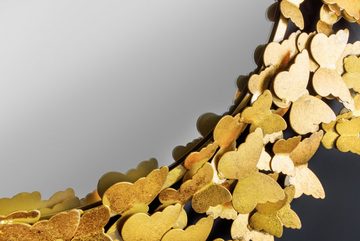 riess-ambiente Wandspiegel BUTTERFLY 80cm gold (Einzelartikel, 1-St), Wohnzimmer · Metall · rund · Dekoration · mir Rahmen