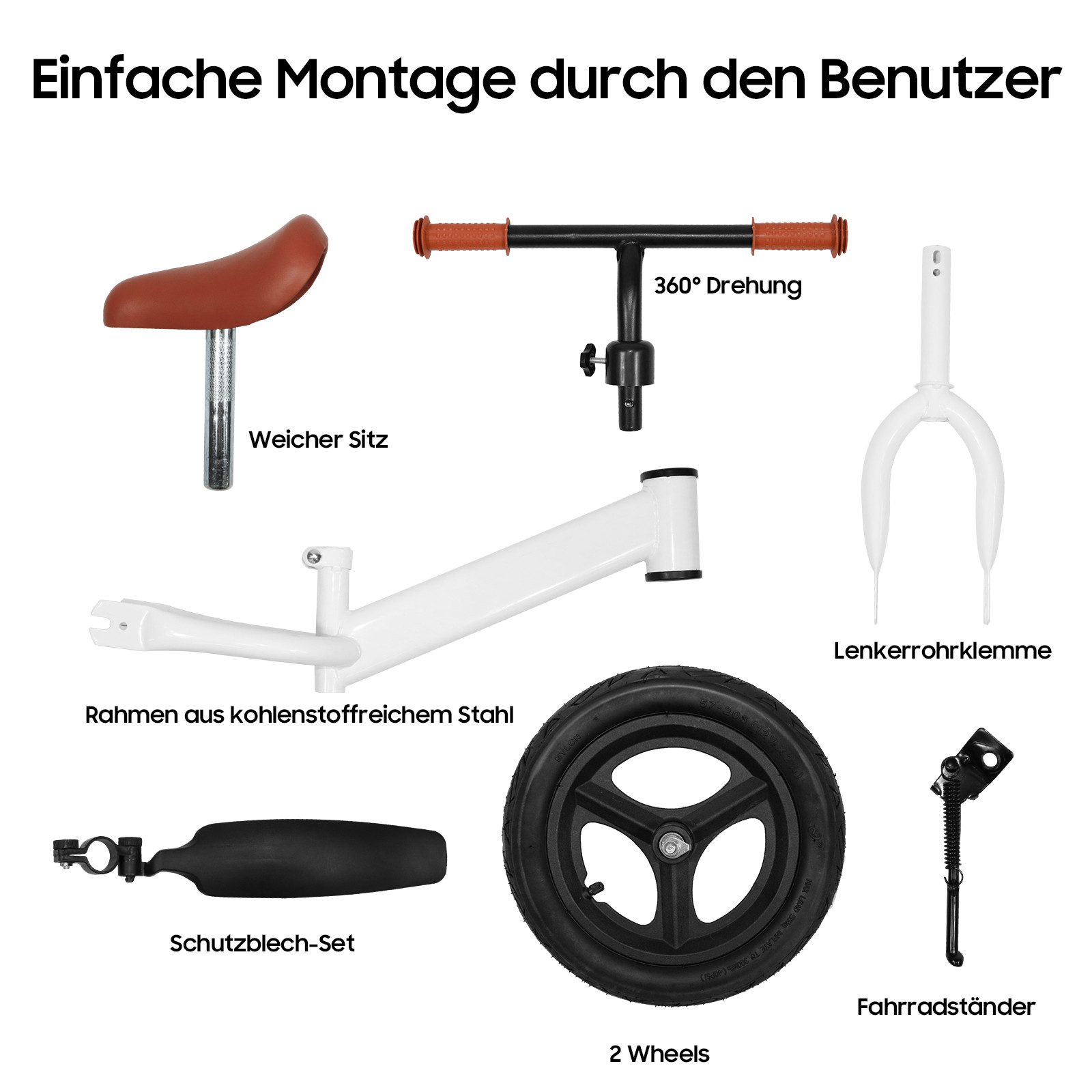 Comfy Mate Laufrad Fahrrad-Laufrad Lauflernrad, Kinderlaufrad, Rutscher, Ba günstig online kaufen