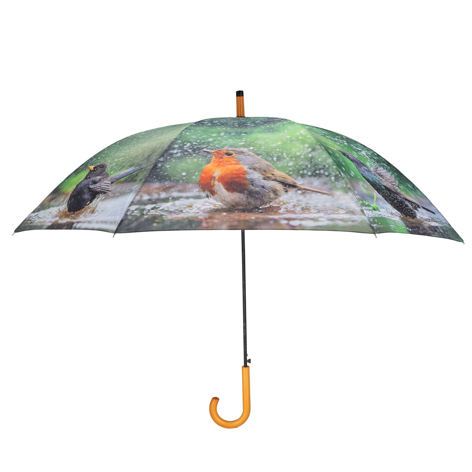 Rivanto Stockregenschirm, Motiv Badende Vögel Ø120 günstig online kaufen