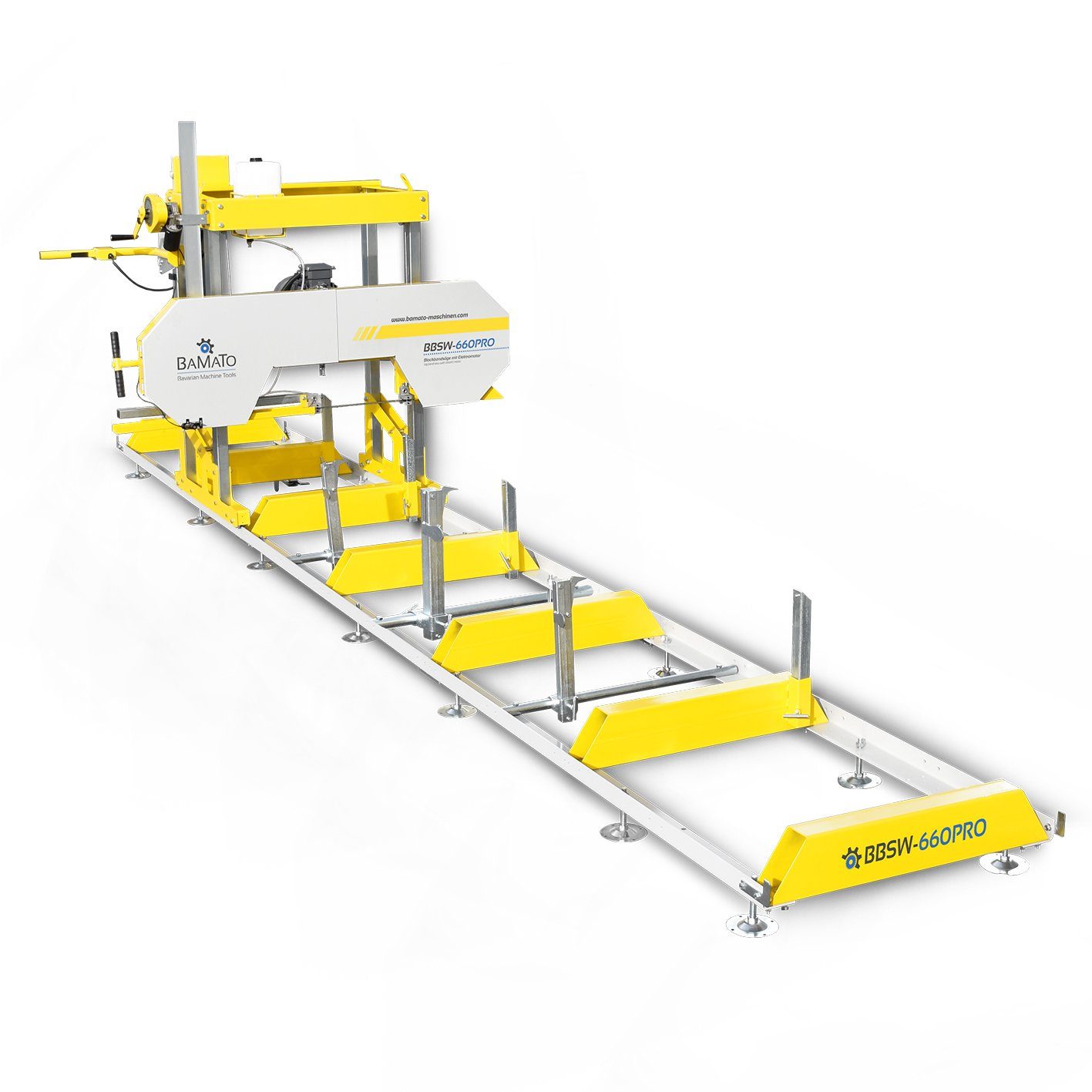 BAMATO el. Blockbandsäge, 1-St., BBSW-660PRO, Höhenverstellung, Kühlmitteleinrichtung, Holzbandsäge Laser