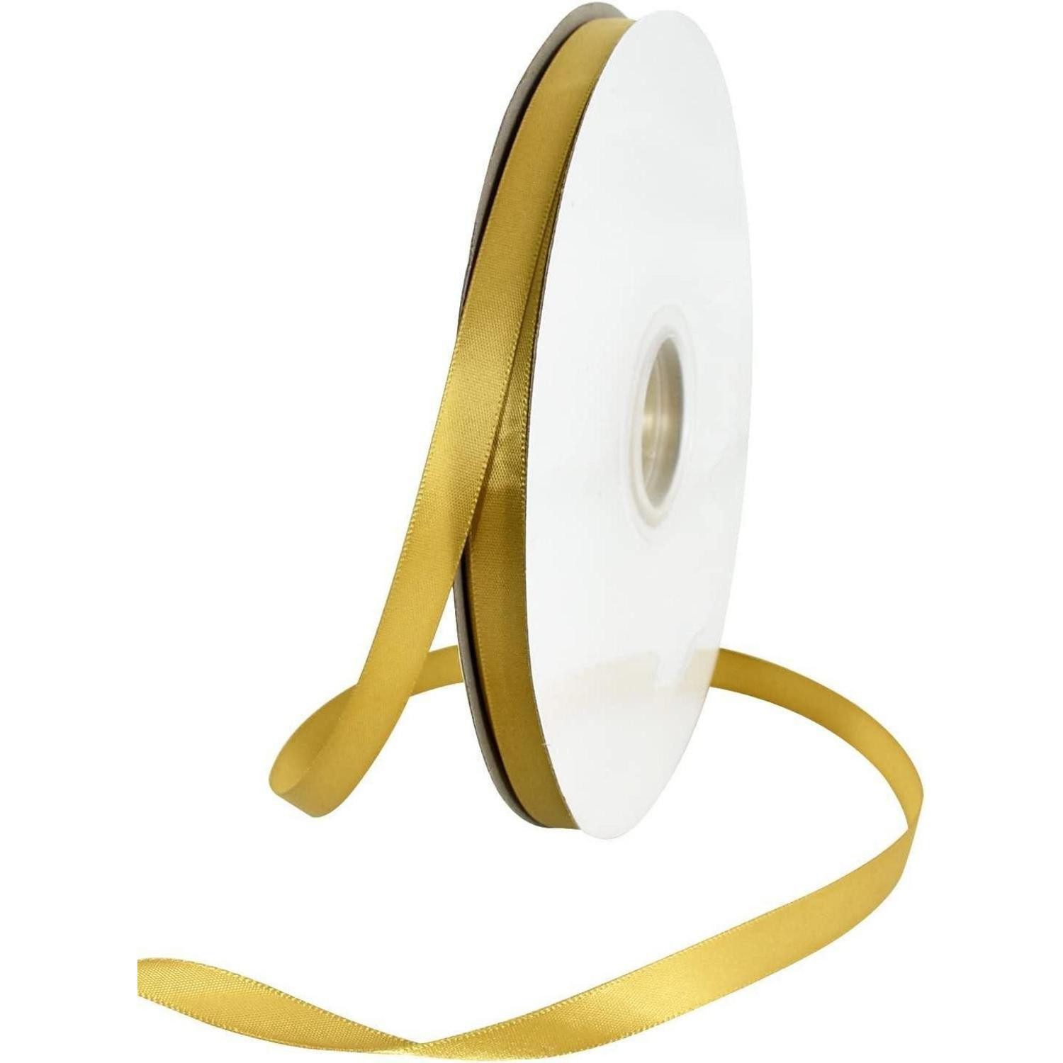 LuxusKollektion Satinband Geschenkband Satinband Dunkelgold 10mm 91m 3 8 in x 100 yds Dark gold