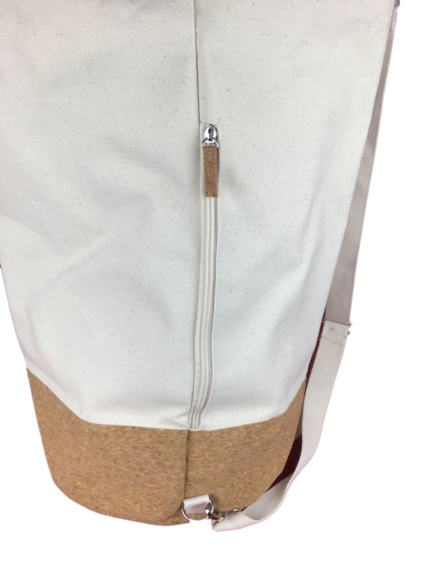 Bonizetti Sporttasche Seesack CHICAGO (20 l, weiß, 1-tlg), Wasserfest, Canvas & Kork, umweltfreundlich