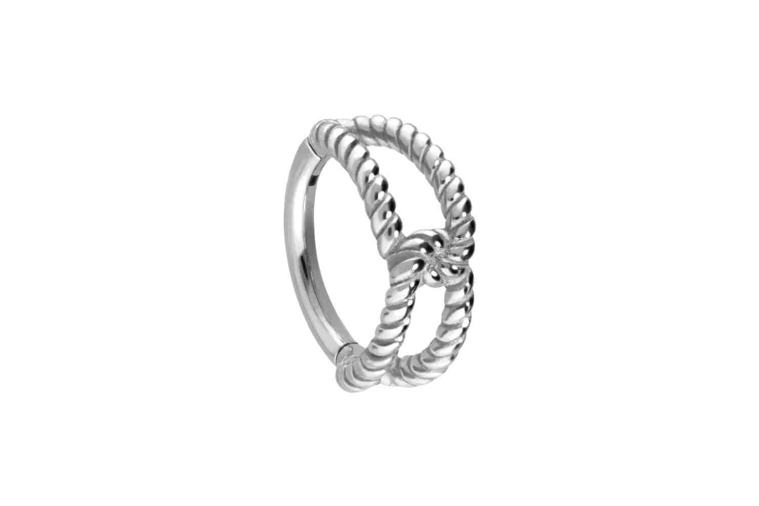 Nasenpiercing Chirurgenstahl Segmentring Clicker KNOTEN + GEDREHT Ohrpiercing Septum