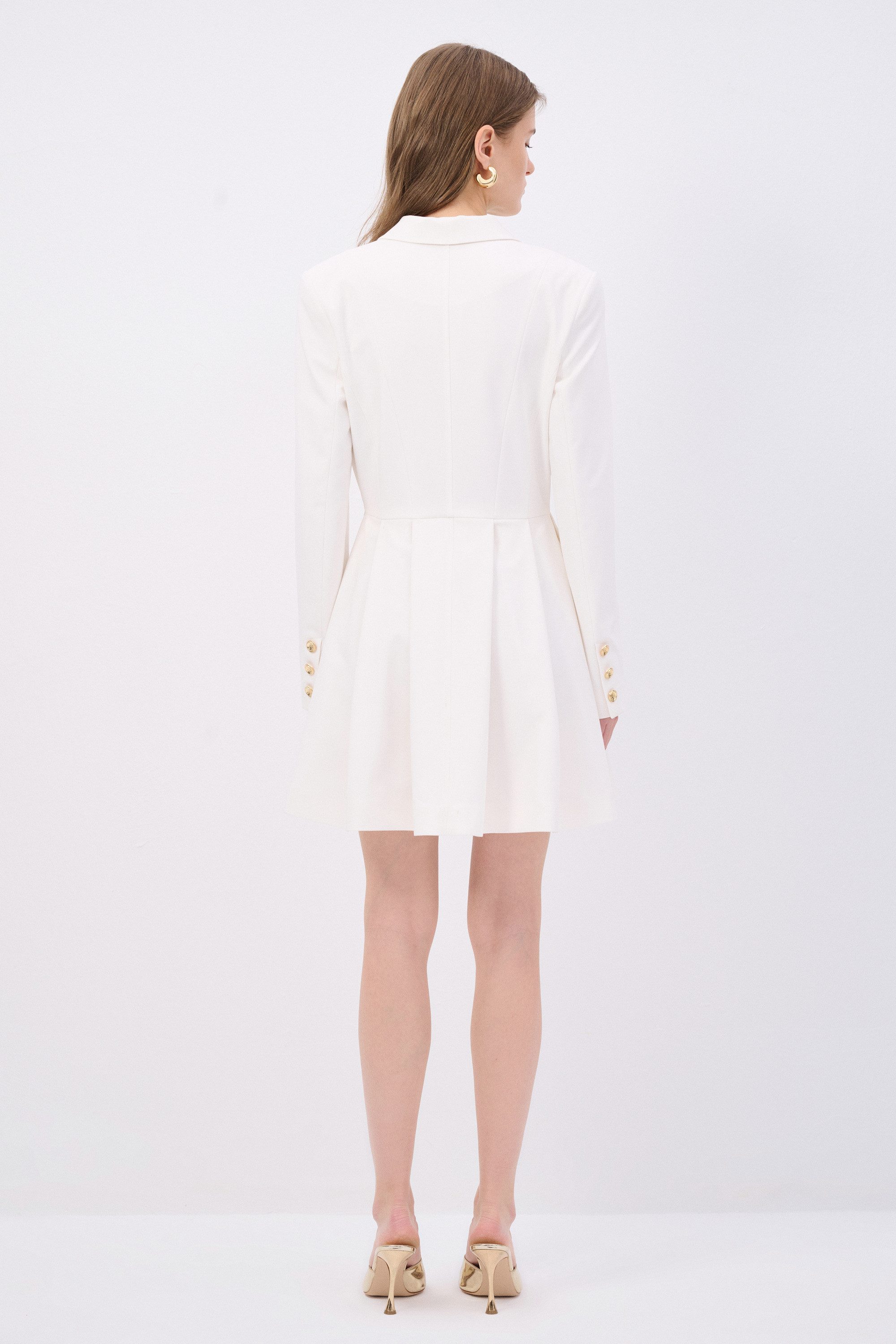 adL Cocktailkleid Zweireihiges Blazer-Minikleid