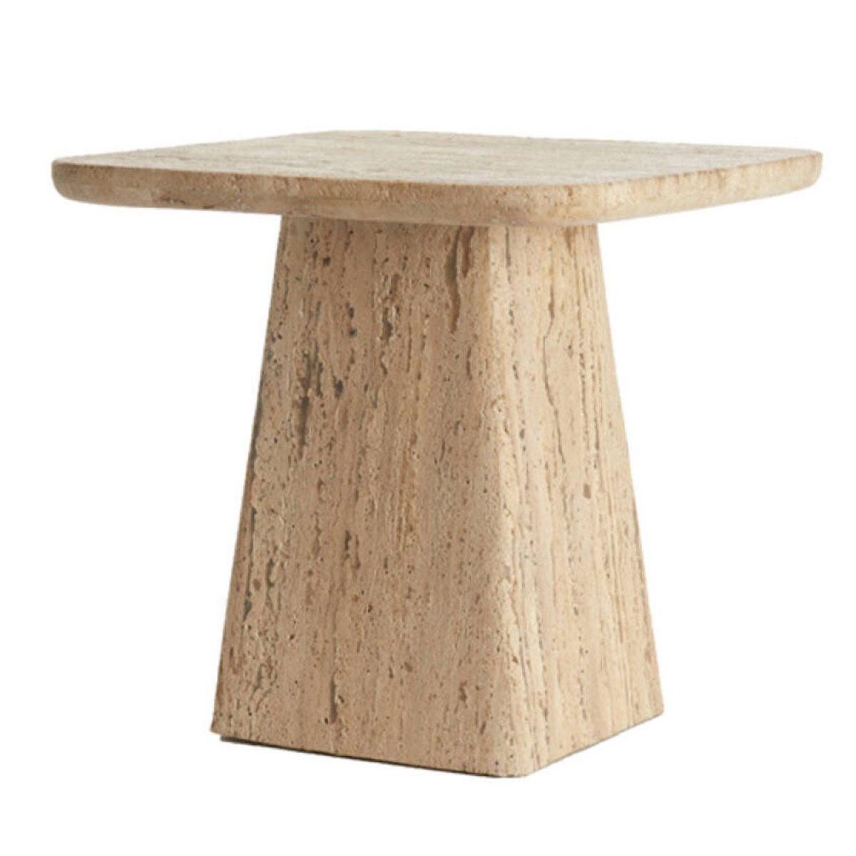 Light & Living Beistelltisch Beistelltisch Kepami Travertin Marmor Sand (45x42cm)