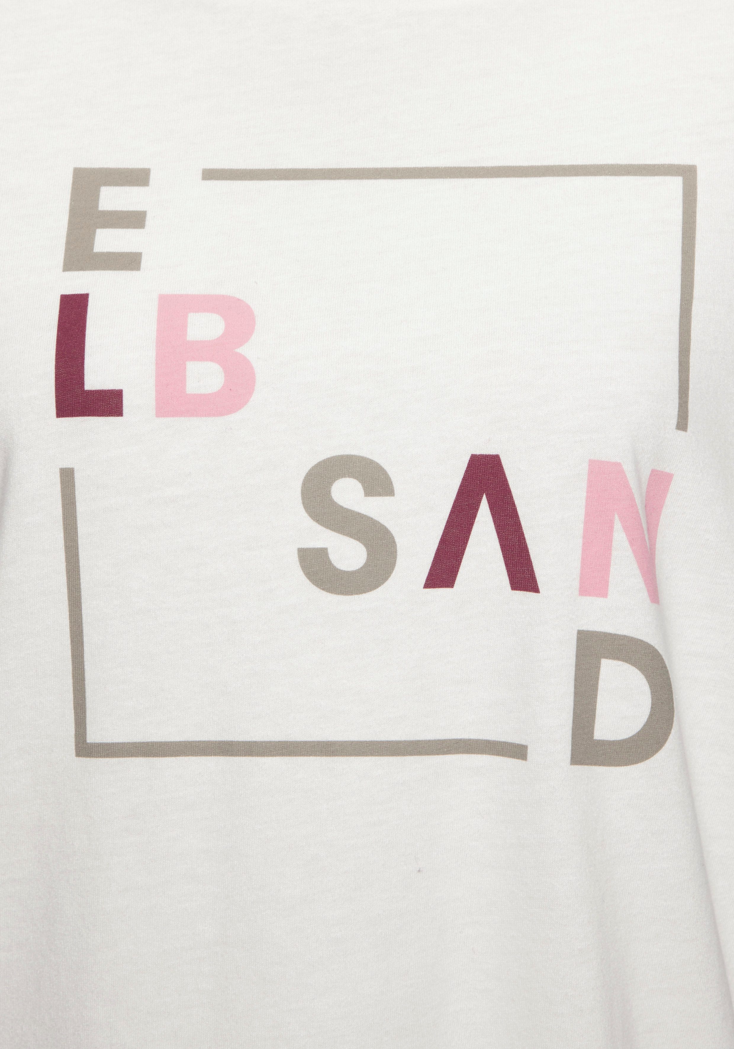 Elbsand Langarmshirt Iruna mit Frontdruck, Longsleeve, lockerer Schnitt
