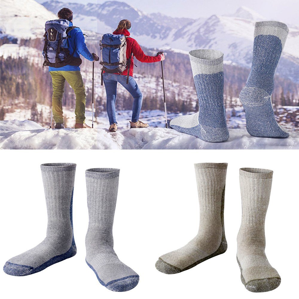 Herbst, Premium Alster Wollsocken, Olive-Grau Winter, Wolle A0330 Herz Herren, Wintersocken Damen Herz Alster Thermosocken Merino und (1-Paar)