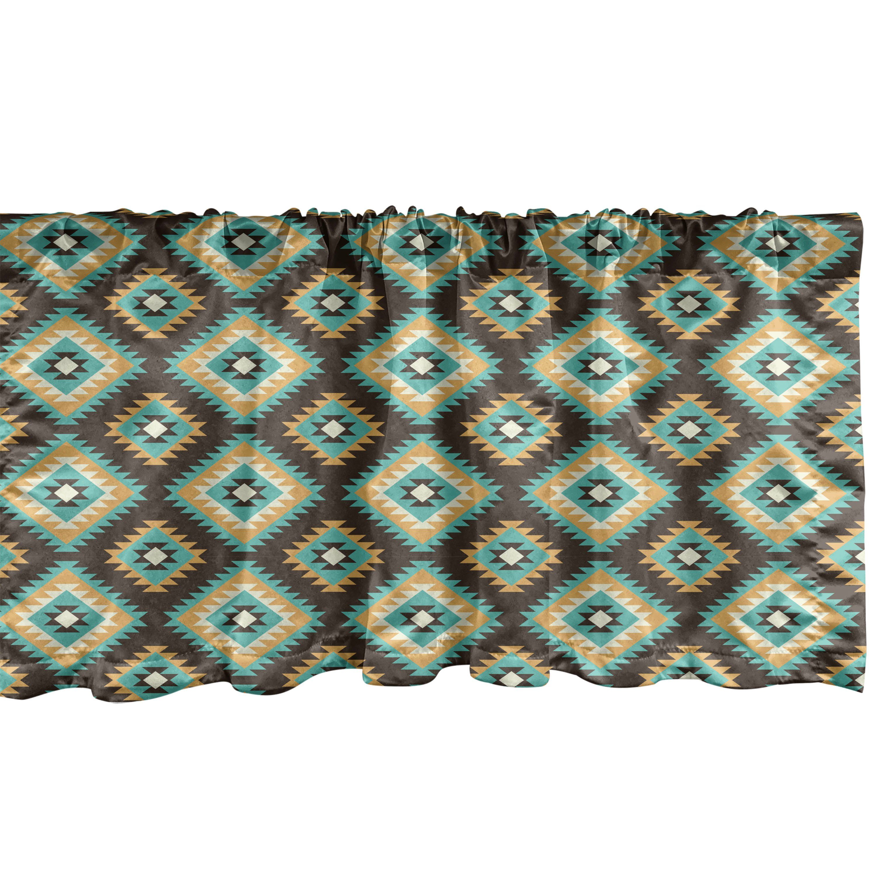 Scheibengardine Vorhang Volant für Küche Schlafzimmer Dekor mit Stangentasche, Abakuhaus, Microfaser, südwestlich Gebürtiges altes Muster