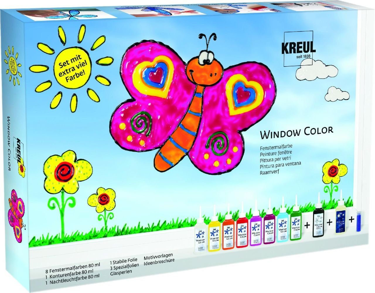 Kreul Bastelfarbe Kreul Window Color Set mit extra viel Farbe Set