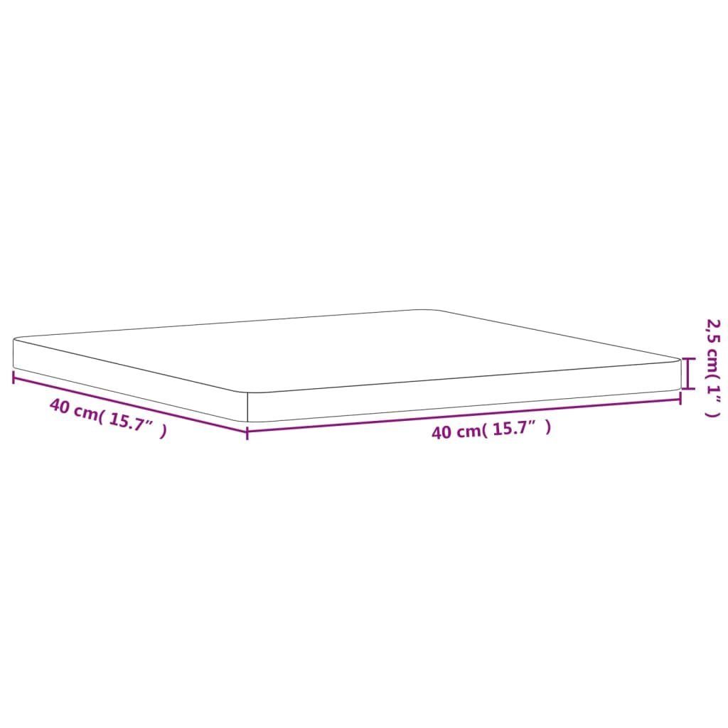 cm Massivholz 40x40x2,5 Tischplatte Quadratisch Buche furnicato
