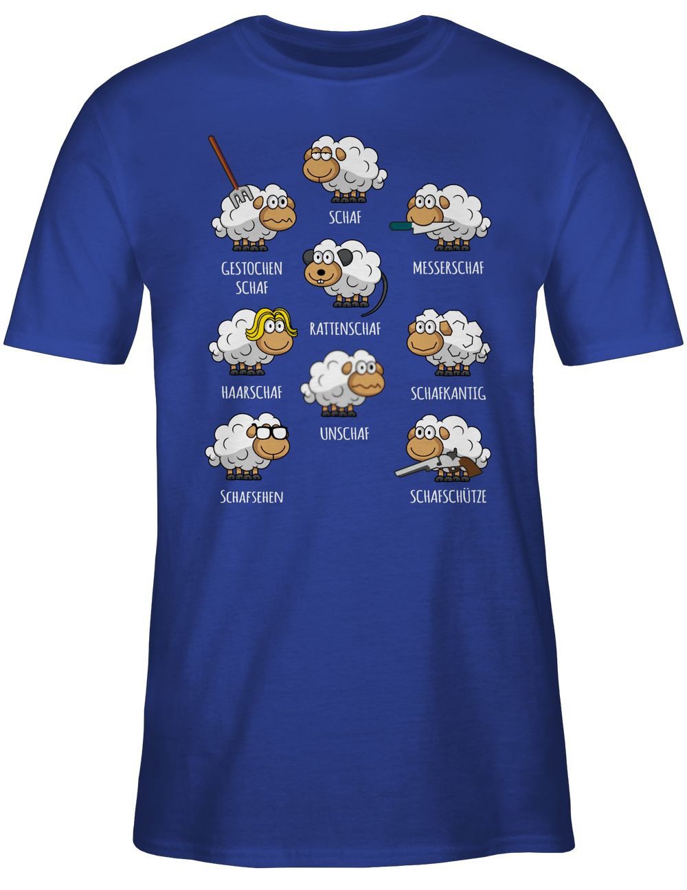 Shirtracer T-Shirt Schafe Schäfchen Schäfer Schaf Sheep Schafbauer Lustig Witzig Schaf – Bild 5 von 5