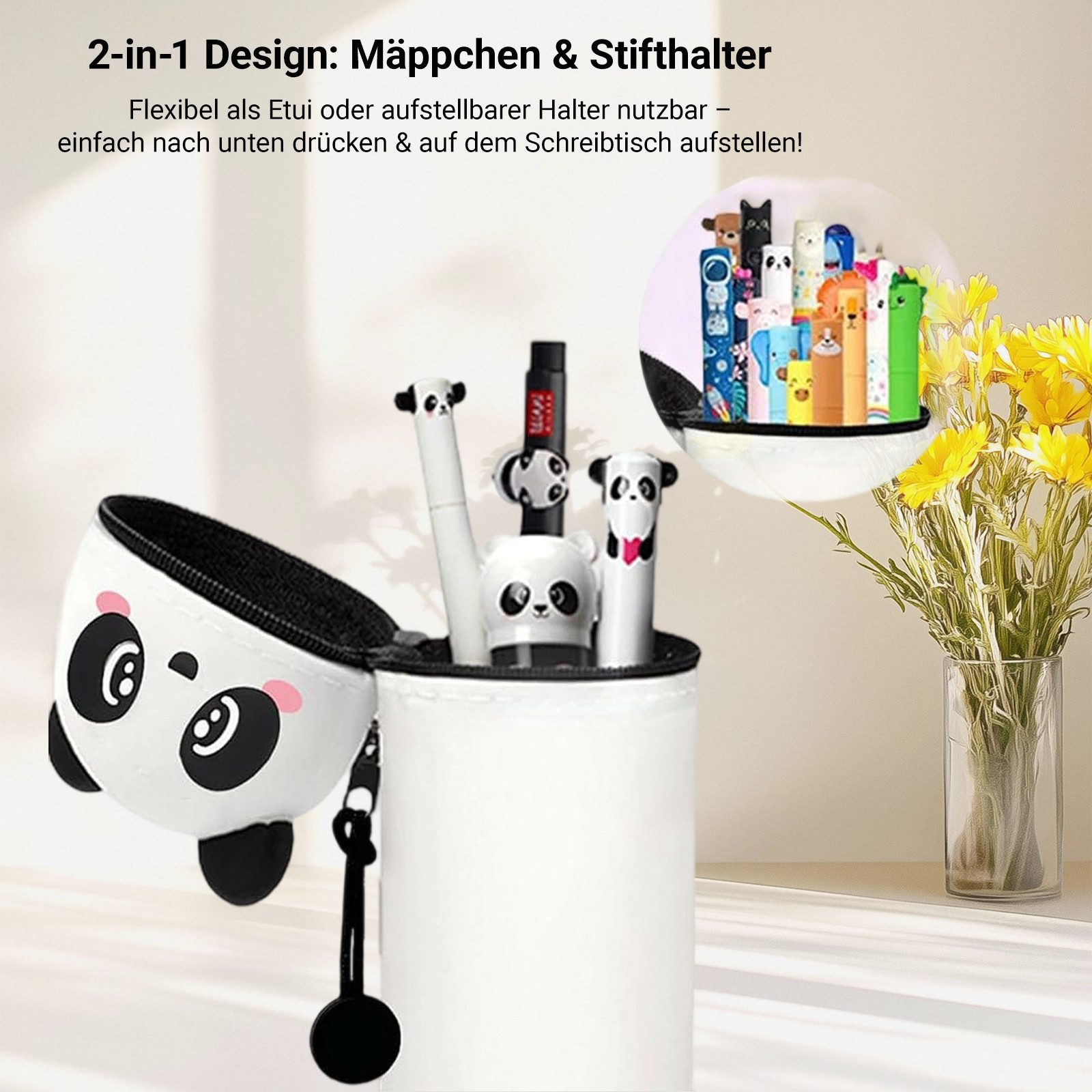MODFU Federmäppchen 2-in-1 Silikon Stifthalter Stiftemäppchen günstig online kaufen