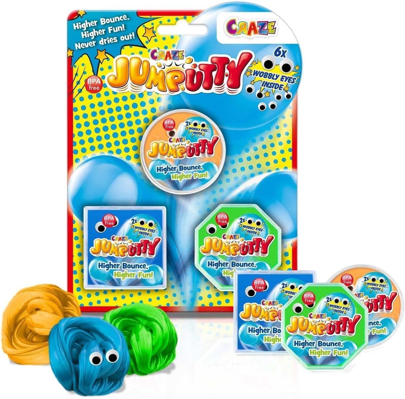 CRAZE Spiel CRAZE Jumputty - Springende Hüpfknete für Kinder