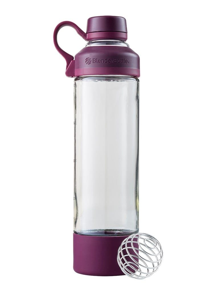 BlenderBottle Trinkflasche Mantra Glas (ClearSip-Trinköffnung aus Glas und mit Schraubverschluss)