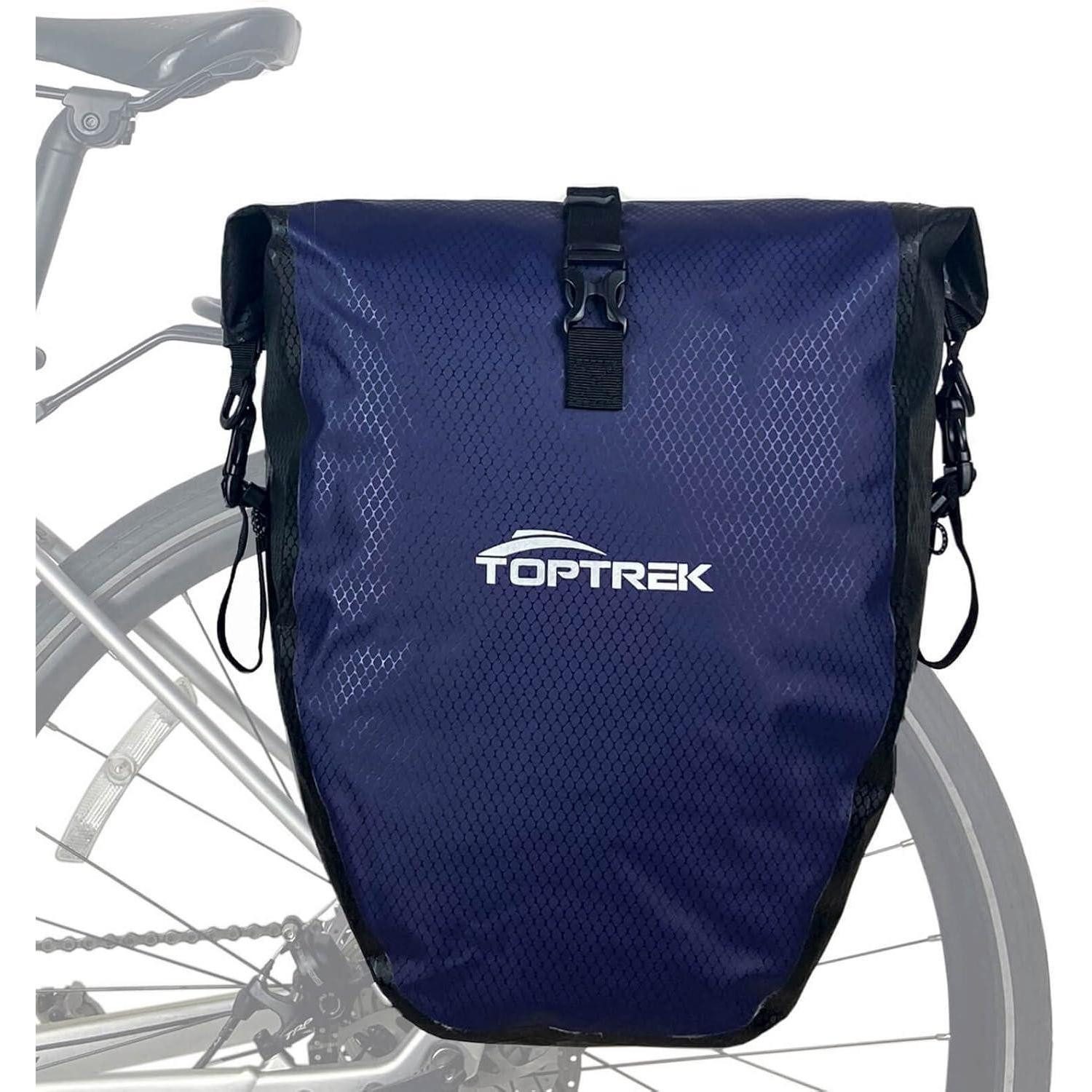 Gepäckträgertasche Fahrradtasche Gepäckträger Wasserdicht 23-28L Blau und Schwarz
