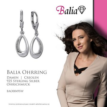 Balia Paar Ohrhänger Balia Damen Ohrringe 925 Silber poliert (Ohrhänger), Damen Ohrhänger Träne aus 925 Sterling Silber, Farbe: weiß, silber