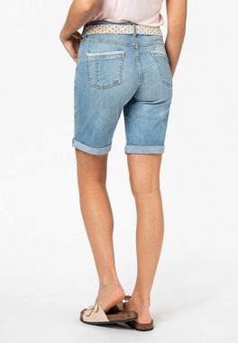 SUBLEVEL Jeansbermudas Jeansbermuda mit buntem Gürtel