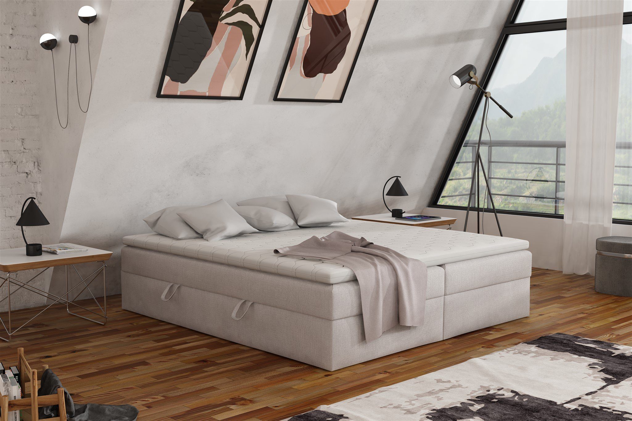 Fun Möbel Boxbett Dachschrägen-Schlafzimmerbett ANTONY in günstig online kaufen